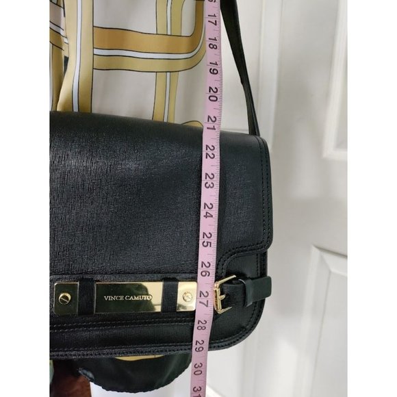 Vince Camuto Adjustable Strap Genuine Leather Crossbody Bag Black Women's - Picture 6 of 14